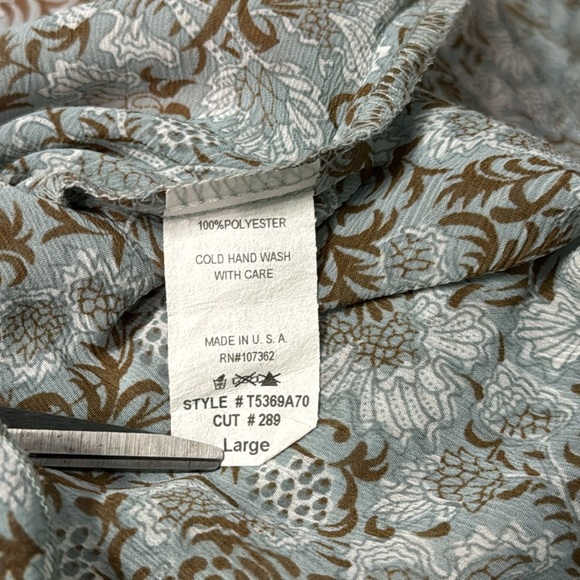 Poison Ivy semi sheer paisley blouse Size M/L - Picture 9 of 9